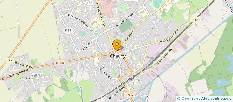 localisation de l'entreprise CERCLE DES NAGEURS CHAUNY à CHAUNY