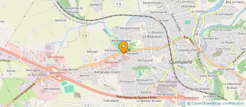 localisation de l'entreprise CERCLE DES NAGEURS DE QUIMPERLE  QUIMPERLE