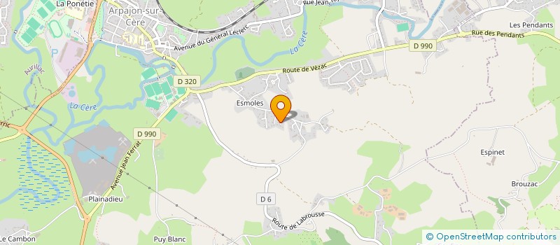 localisation de l'entreprise CERCLE DES NAGEURS DU CANTAL à ARPAJON-SUR-CERE