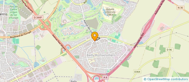 localisation de l'entreprise CERCLE DES NAGEURS DU VAL D'EUROPE  BAILLY-ROMAINVILLIERS