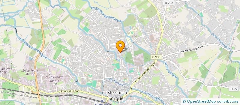 localisation de l'entreprise CERCLE DES NAGEUSES ARTISTIQUES VAUCLUSIENNES (C.N.A.V.)  L'ISLE-SUR-LA-SORGUE