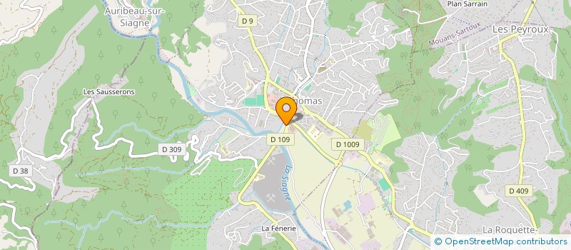 localisation de l'entreprise CERCLE DES OSTEOPATHES AZUREENS DIT LES OSTEOPATHES AZUREENS  PEGOMAS