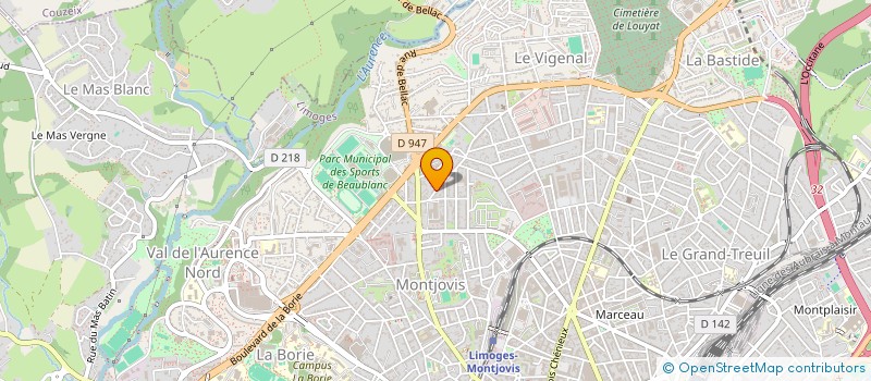 localisation de l'entreprise CERCLE DES RETRAITES ANCIENS ET AMIS VALEO LIMOGES à LIMOGES