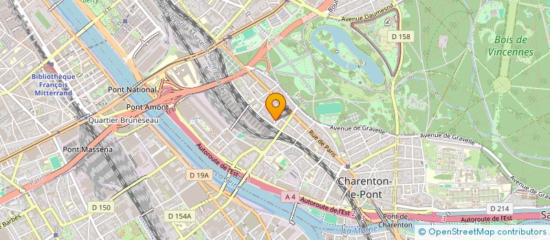 localisation de l'entreprise CERCLE DES SOLIDARITES FRANCOPHONES - CSF  CHARENTON-LE-PONT