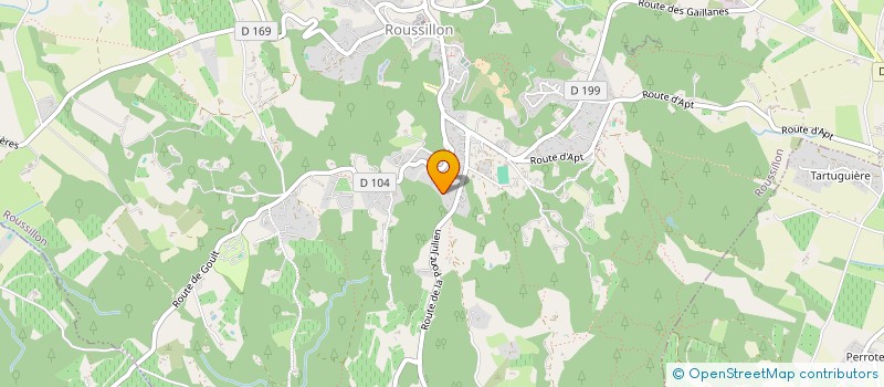 localisation de l'entreprise CERCLE DU COMITE COMMUNAL FEUX DE FORETS DE ROUSSILLON  ROUSSILLON