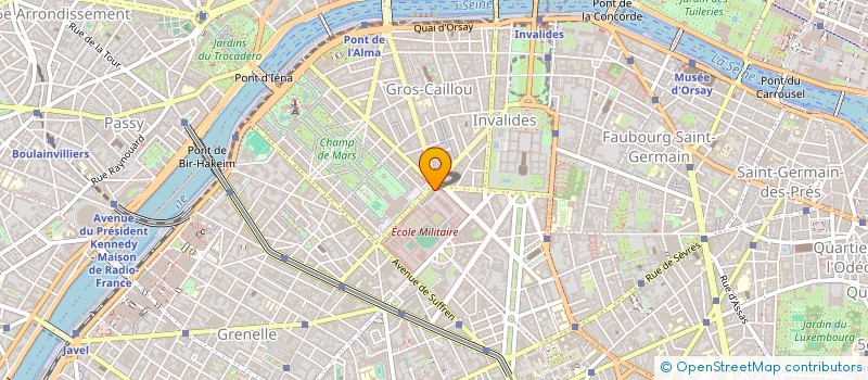 localisation de l'entreprise CERCLE DU GROUPEMENT DE SOUTIEN DE BASE DE DEFENSE DE PARIS - ECOLE MILITAIRE à PARIS