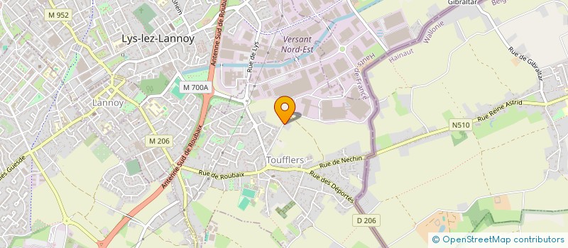 localisation de l'entreprise CERCLE ETUDES HISTORIQUES LYS LEZ LANNOY  TOUFFLERS