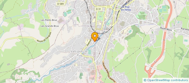 localisation de l'entreprise CERCLE FOLKLORIQUE LE VELAY - LA BOURREE VELLAVE  VALS-PRES-LE-PUY