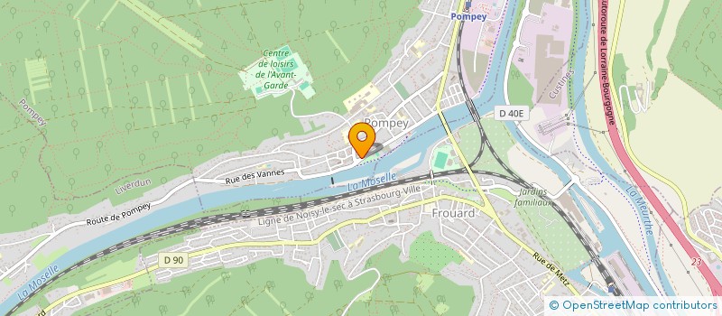 localisation de l'entreprise CERCLE FRANCO ITALIEN POMPEY  POMPEY