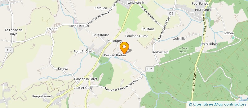 localisation de l'entreprise CERCLE GIZ'KALON DE QUIMPERLE à QUIMPERLE