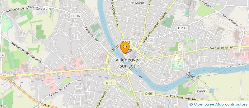 localisation de l'entreprise CERCLE HERALDIQUE GENEALOGIQUE HISTORIQU  VILLENEUVE-SUR-LOT