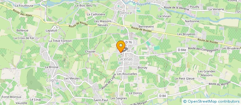 localisation de l'entreprise CERCLE HISTORIQUE ET GENEALOGIQUE DU BEAUJOLAIS  LACENAS