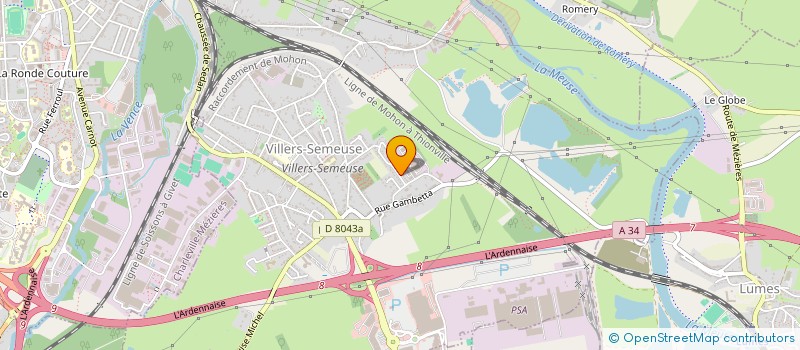 localisation de l'entreprise CERCLE HISTORIQUE JULES LEROUX  VILLERS-SEMEUSE