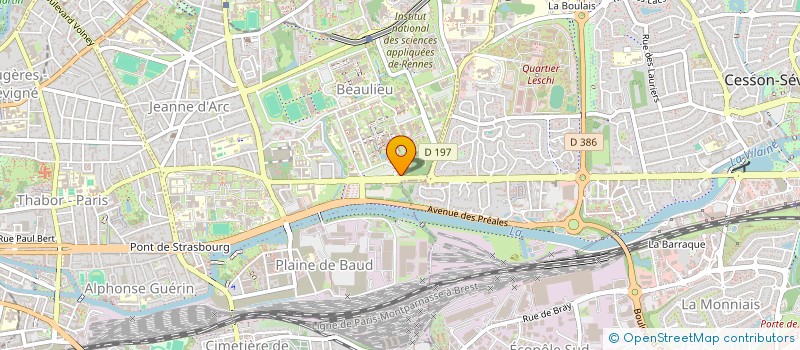 localisation de l'entreprise CERCLE INFORM FACULTE SCIENCES  RENNES