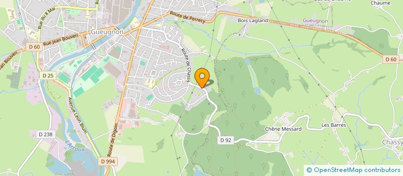 localisation de l'entreprise CERCLE JEAN-LAVILLE  GUEUGNON