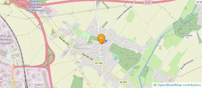 localisation de l'entreprise CERCLE JEUNES EDUCATION POPULAIRE  SAINGHIN-EN-MELANTOIS