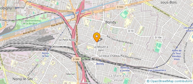 localisation de l'entreprise CERCLE KARATE FRANCAIS CKF 93 à BONDY