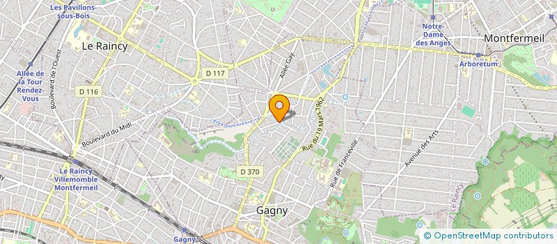 localisation de l'entreprise CERCLE LAIQUE DE GAGNY à GAGNY