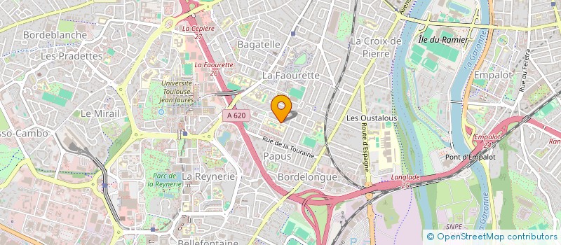localisation de l'entreprise CERCLE LAIQUE JOLIOT CURIE à TOULOUSE