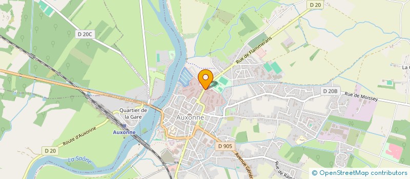 localisation de l'entreprise CERCLE MIXTE DE GARNISON  AUXONNE