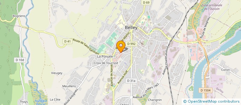 localisation de l'entreprise CERCLE MIXTE DE GENDARMERIE DE BELLEY à BELLEY