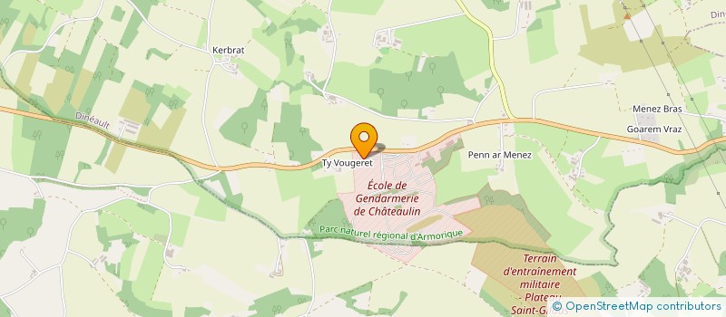 localisation de l'entreprise CERCLE MIXTE DE GENDARMERIE DE CHATEAULIN à DINEAULT