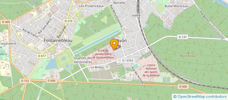 localisation de l'entreprise CERCLE MIXTE DE GENDARMERIE DE FONTAINEBLEAU à AVON