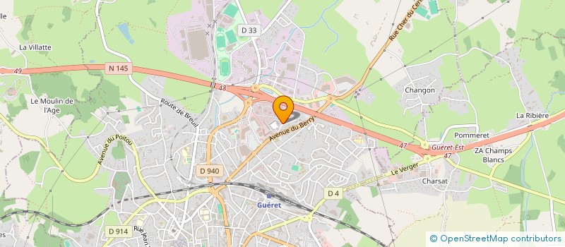 localisation de l'entreprise CERCLE MIXTE DE GENDARMERIE DE GUERET à GUERET