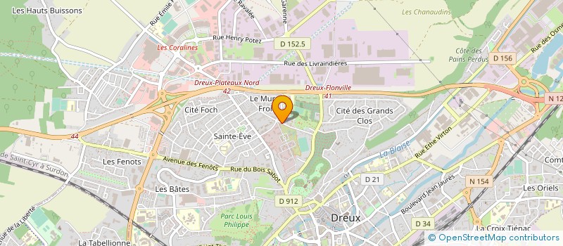 localisation de l'entreprise CERCLE MIXTE GENDARMERIE DE DREUX à DREUX