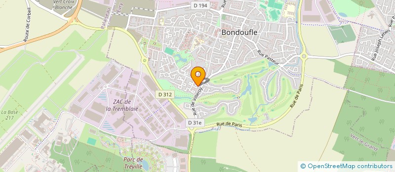 localisation de l'entreprise CERCLE NATIONAL DES ARTS MARTIAUX à BONDOUFLE