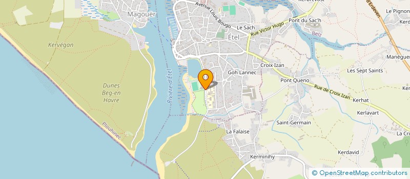 localisation de l'entreprise CERCLE NAUTIQUE D ETEL  ETEL