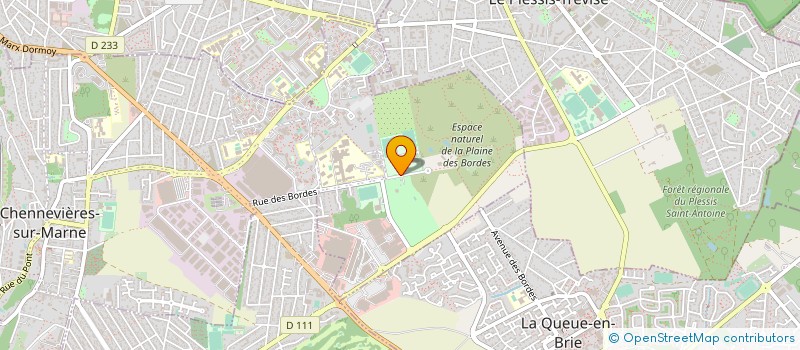 localisation de l'entreprise CERCLE NAUTIQUE DES BORDES à CHENNEVIERES-SUR-MARNE