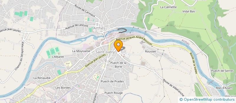 localisation de l'entreprise CERCLE OCCITAN DE SAINT JUERY - CERCLE OCCITAN DE SANT-JUERI à SAINT-JUERY