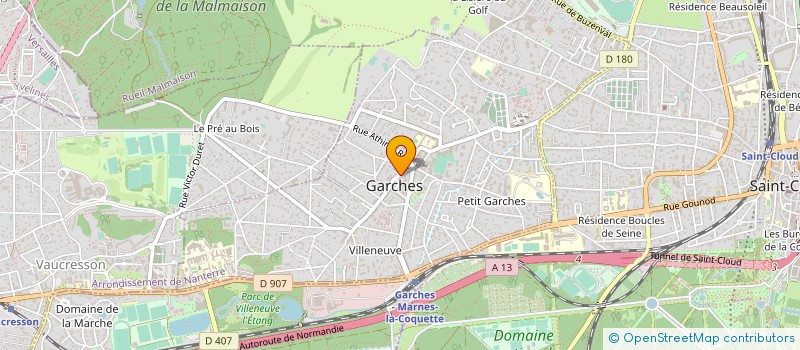 localisation de l'entreprise CERCLE ODONTO-STOMATOLOGIQUE HAUTS SEINE à GARCHES