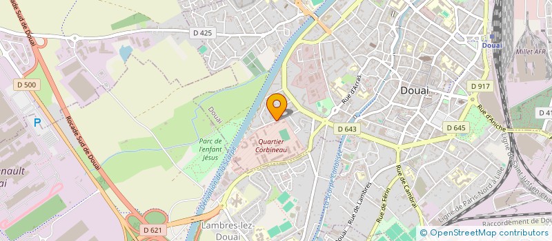localisation de l'entreprise CERCLE OFFICIERS DE CORBINEAU à DOUAI