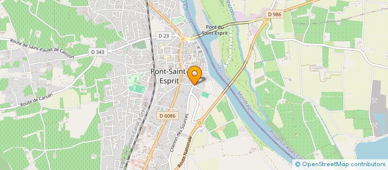 localisation de l'entreprise CERCLE OLYMPIQUE SPIRIPONTAIN  PONT-SAINT-ESPRIT