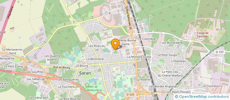 localisation de l'entreprise CERCLE OMNISPORT LES CENTS ARPENTS à SARAN