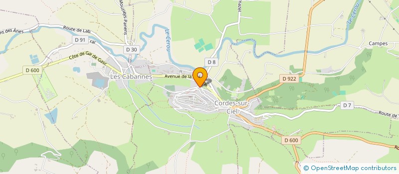localisation de l'entreprise CERCLE PHILATELIQUE DU PAYS CORDAIS à CORDES-SUR-CIEL