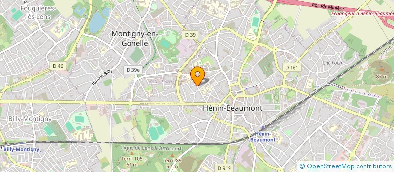 localisation de l'entreprise CERCLE PHILOSOPHIQUE DES GRANDS BUREAUX  HENIN-BEAUMONT