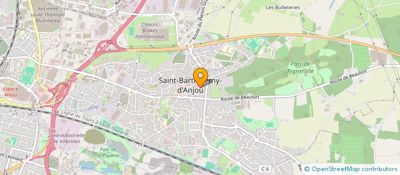 localisation de l'entreprise CERCLE SAINT PAUL  SAINT-BARTHELEMY-D'ANJOU