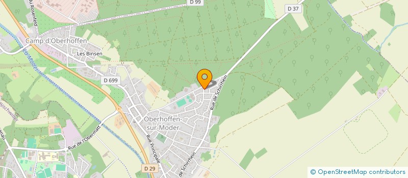 localisation de l'entreprise CERCLE SELF DEFENSE OBERHOFFEN  OBERHOFFEN-SUR-MODER