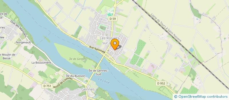 localisation de l'entreprise CERCLE UNION AMIS REUNIS  GENNES-VAL-DE-LOIRE