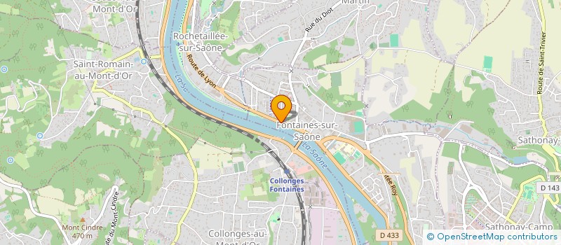 localisation de l'entreprise CERCLE VOILE DE L HELICE SAONE  FONTAINES SUR SAONE