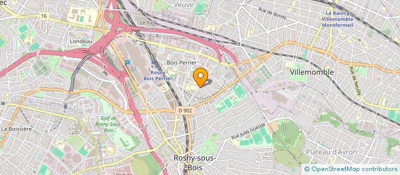 localisation de l'entreprise CEREBATE à ROSNY-SOUS-BOIS