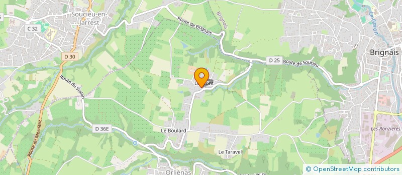 localisation de l'entreprise CERELYS COURTAGE  ORLIENAS