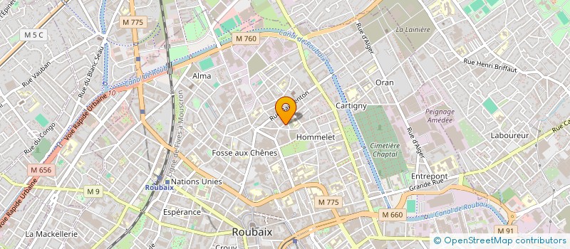 localisation de l'entreprise CEREMONIA  ROUBAIX