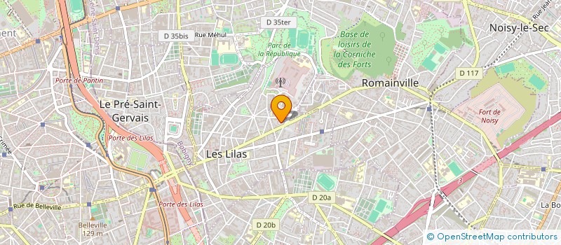 localisation de l'entreprise CERENA à LES LILAS