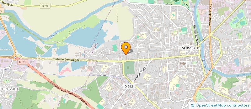 localisation de l'entreprise CERENE à SOISSONS