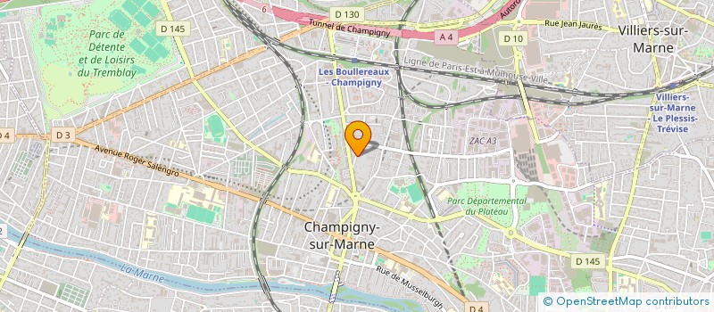 localisation de l'entreprise CEREP à CHAMPIGNY-SUR-MARNE