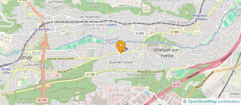 localisation de l'entreprise CERES à VILLEBON-SUR-YVETTE